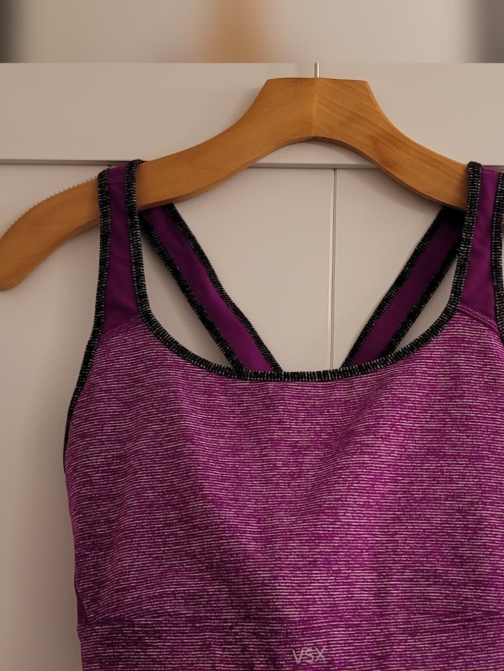 The Player By Victorias Secret Purple Sports Bra with Black Trim Size XL